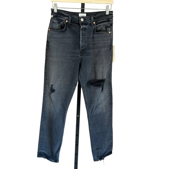 Citizens of Humanity Jolene High Rise Straight Leg Jeans Hush Hush 27 NWT Grunge - Picture 1 of 7